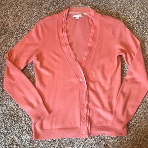 Salmon/peach colored cardigan